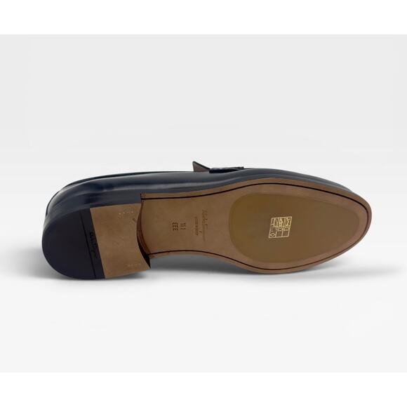 Ferragamo Rolo Gancini Black Calf Leather Loafers Men’s 11.5/ US 12.5